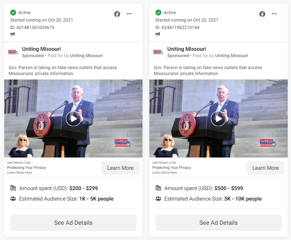 Gov. Parson Continues Attack On Reporter With Online Ads